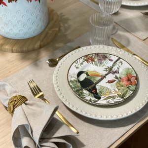 Individuais em linho alentejano cru